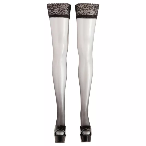 Cottelli - Satinierte Halterlose Strümpfe (Schwarz) - 2/M