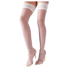Cottelli - Satin Halterlose Strümpfe (weiß)