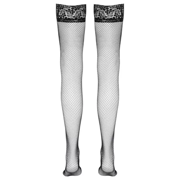 Cottelli - Netzstrümpfe mit breiter Spitze (schwarz)