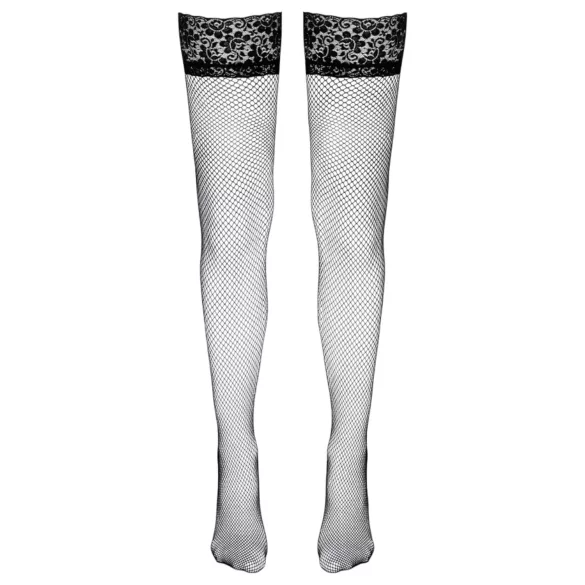 Cottelli - Netzstrümpfe mit breiter Spitze (schwarz) - 3