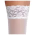 Cottelli - Spitzenstrümpfe mit Blumenmuster (weiß) - 4/L