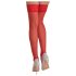 Cottelli - Spitzestrümpfe mit Blumenmuster (rot) - 3/M-L