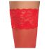 Cottelli - Spitzestrümpfe mit Blumenmuster (rot) - 3/M-L
