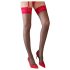 Cottelli - Rote Strümpfe mit Spitze (schwarz) - 8