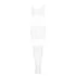 Obsessive G330 - Transparentes, gemustertes Overall (Weiß) - XL/2XL