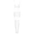 Obsessive G330 - Transparentes, gemustertes Overall (Weiß) - XL/2XL