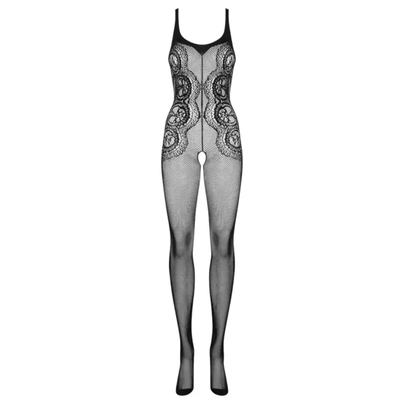 Obsessive G335 - Transparenter, offener Netz Catsuit (Schwarz) - S-L