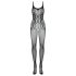 Obsessive G335 - Transparenter, offener Netz-Body (schwarz) - S-L
