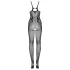 Obsessive G335 - Transparenter, offener Netz Catsuit (Schwarz) - S-L