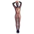 Cottelli Fantasy - Netz-Catsuit mit Maske und offenen Partien (schwarz) - S-L