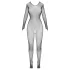 Cottelli Fantasy - Langärmliger offener Netz-Catsuit (schwarz) - S-L