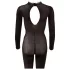 Cottelli - Transparenter Catsuit mit offenem Schritt (schwarz) - S/M