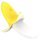Lonely - Akkulade, wasserdichter Bananenvibrator (gelb-weiß)