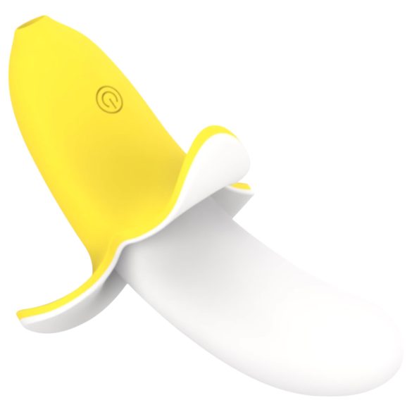 Lonely - Akkulade, wasserdichter Bananenvibrator (gelb-weiß)