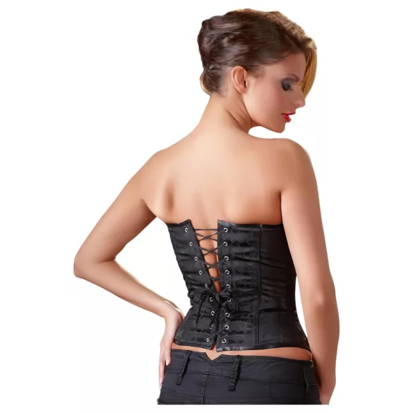 Cottelli - Besticktes Party-Korsett (Schwarz) - 2XL
