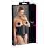 Cottelli Plus Size - Satin-Taillenkorsett (Schwarz)