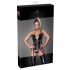 Noir - Spitzenkorsett mit Strumpfhalter (Schwarz) - L