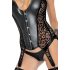Noir - Leopardenmuster Strapsoberteil (Schwarz) - M