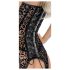 Noir - Leopardenmuster Strapsoberteil (Schwarz) - M