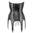Noir - Leopardenmuster Strapsoberteil (Schwarz) - M