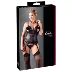 Cottelli - Feminines Blumenoberteil für Kurven (Schwarz)