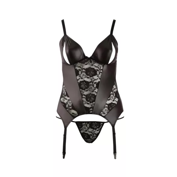Cottelli - Feminines Blumenoberteil für Kurven (Schwarz)