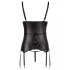 Cottelli Bondage - Glänzendes Hebe-Top mit Fesseln (Schwarz) - L