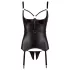 Cottelli Bondage - Glänzendes Hebe-Top mit Fesseln (Schwarz) - L
