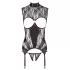 Abierta Fina - Funkelndes Spitzen-Open-Top (Schwarz)