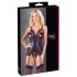 Cottelli - Spitzen-Top mit offenem Design und Tanga (schwarz)