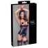 Cottelli Bondage - Glänzender Hebebh-Mieder mit Halsband (Schwarz) - XL