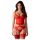 Obsessive Cupide Desir - durchsichtiges Spitzen-Set (rot)