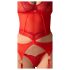Obsessive Cupide Desir - durchsichtiges Spitzen-Set (rot)