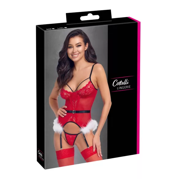 Cottelli - Weihnachts-Unterwäscheset (rot) - L/XL