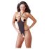 NO:XQSE - Offener Strass-Sexbody - Schwarz (S-L)