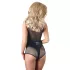 Cottelli - Glänzender Netz-Body (schwarz) - XL