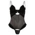 Cottelli - Samtiger, vielseitiger Body (schwarz) - 80B/M