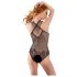 NO:XQSE - Blumiges Neckholder-Netzbody - Schwarz (S-L)