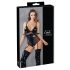 Cottelli Bondage – Glänzender Body mit Fesseln (Schwarz)