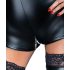 Noir - Glänzender Langarm-Overall-Shorts (Schwarz) - L