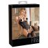 Abierta Fina - Funkelnder Spitzenteddy mit offenen Details (Schwarz)