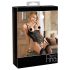 Abierta Fina - Funkelnder Spitzenteddy mit offenen Details (Schwarz) - 85C/L