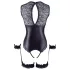 Cottelli Bondage - Glänzender Offener Body & Handfesseln (Schwarz) - M