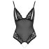Cottelli - Spitzen-Body mit Perlen, offen (schwarz) - M
