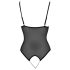 Cottelli - Spitzen-Body mit Perlen, offen (schwarz) - L
