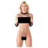 NO:XQSE - Langarm-Netz-Body - Schwarz (S-L)