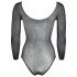 NO:XQSE - Langarm-Glitzer-Netz-Body - Schwarz (S-L)