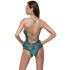 Cottelli - Spitzen-Body mit Schnürung, offen (grün) - L