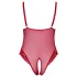 Cottelli Curves - Transparenter Spitzen-Body (Rot) - 3XL