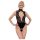 Abierta Fina - Strasszierter Body mit Spitze (schwarz)